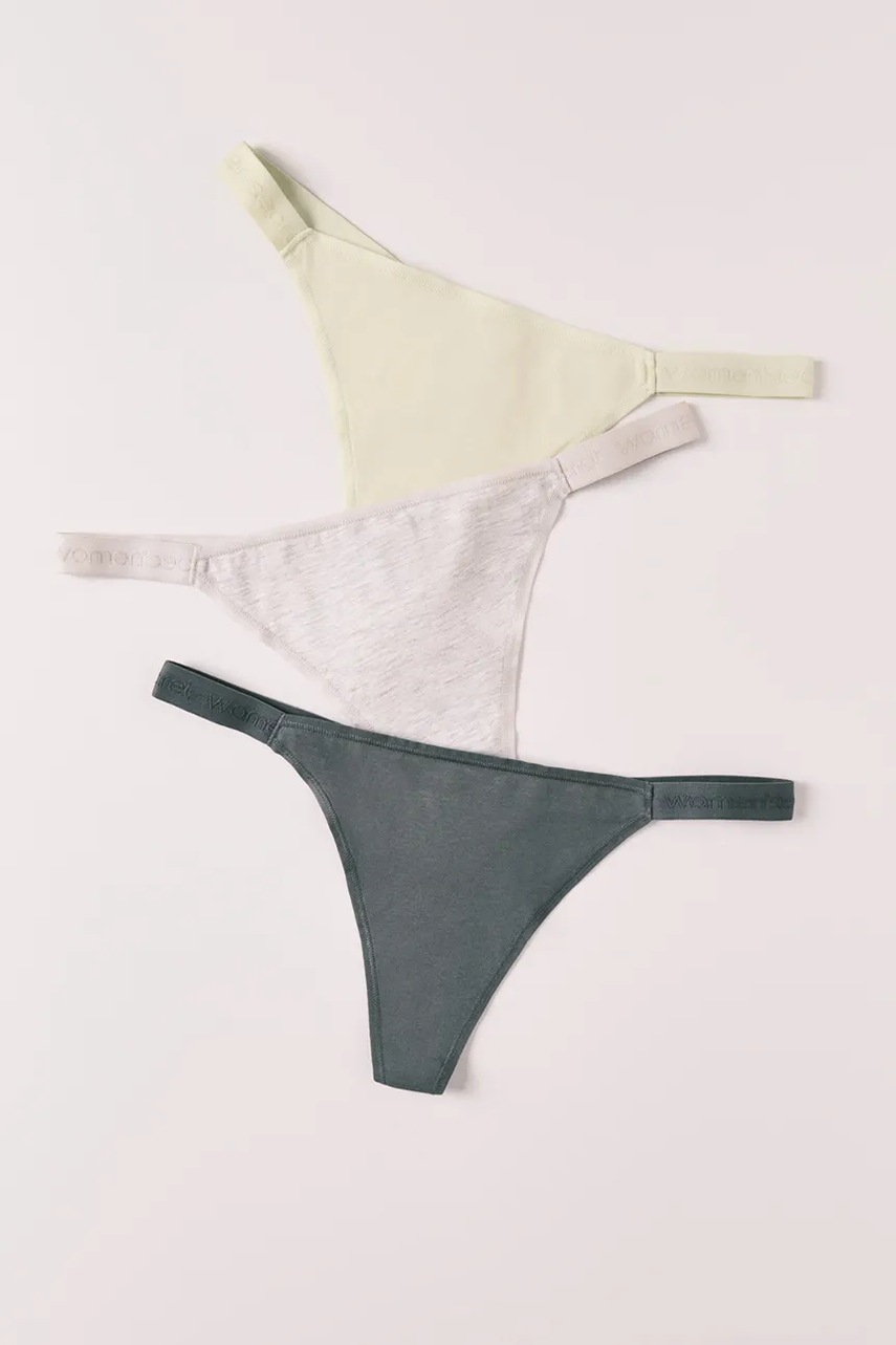 women'secret tangá dámske bavlnené s elastanom 3-pak