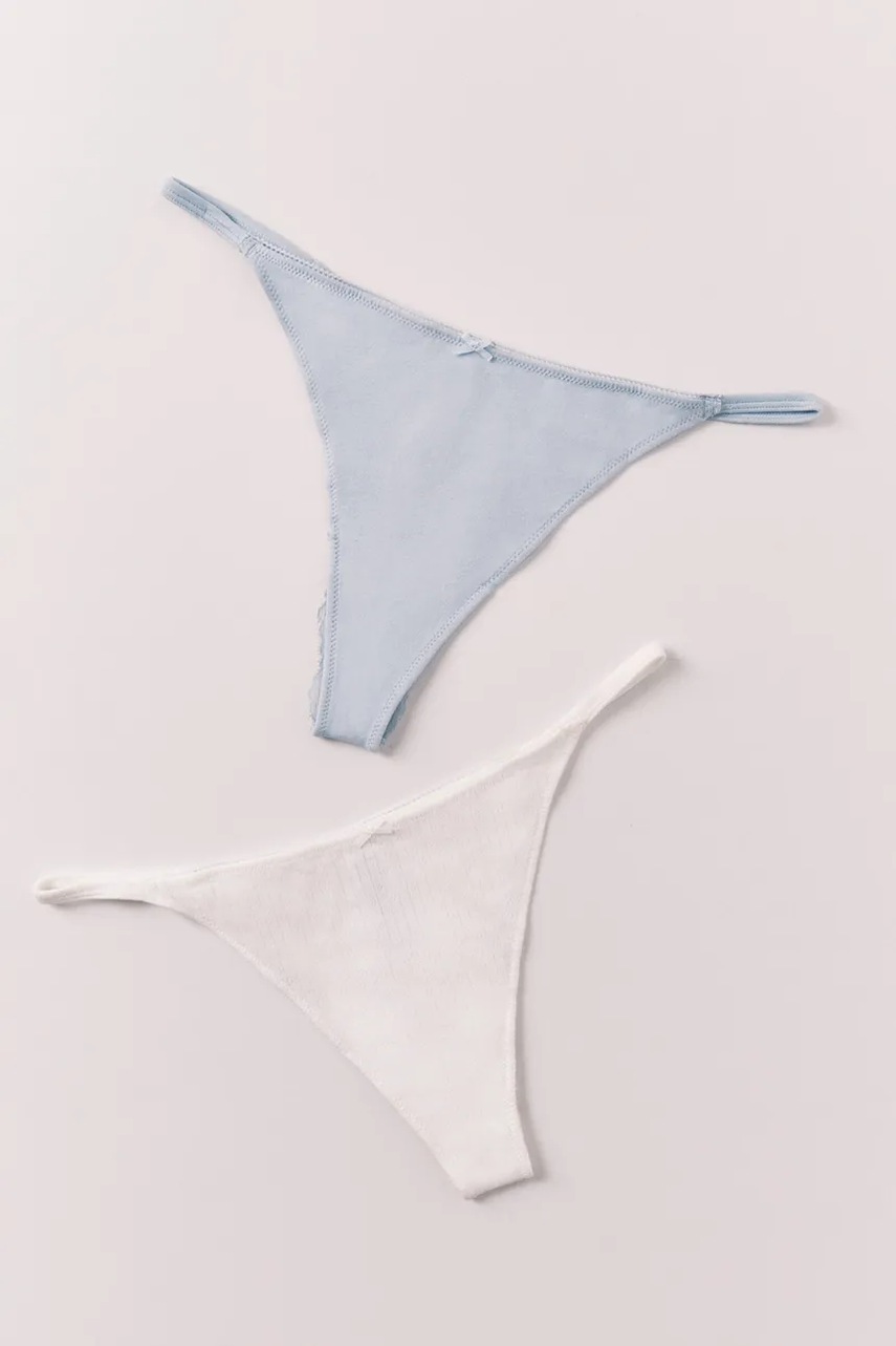 women'secret tanga dámské bavlněné s elastanem 2-pack