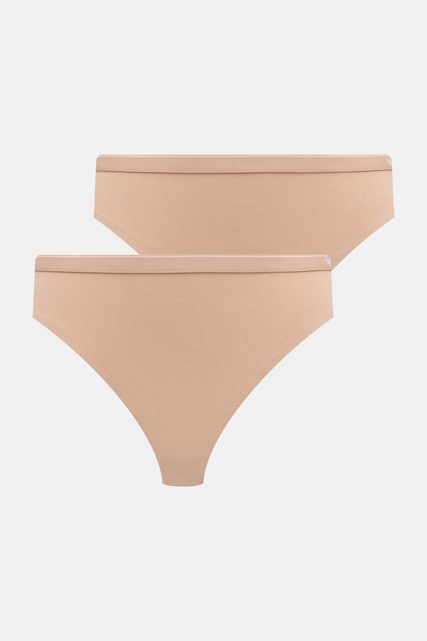 Emporio Armani Underwear nohavičky dámske s bavlnou 2-pak