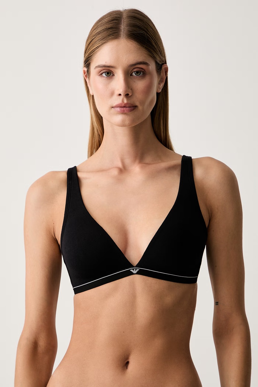 Emporio Armani Underwear podprsenka plunge bavlněná s elastanem