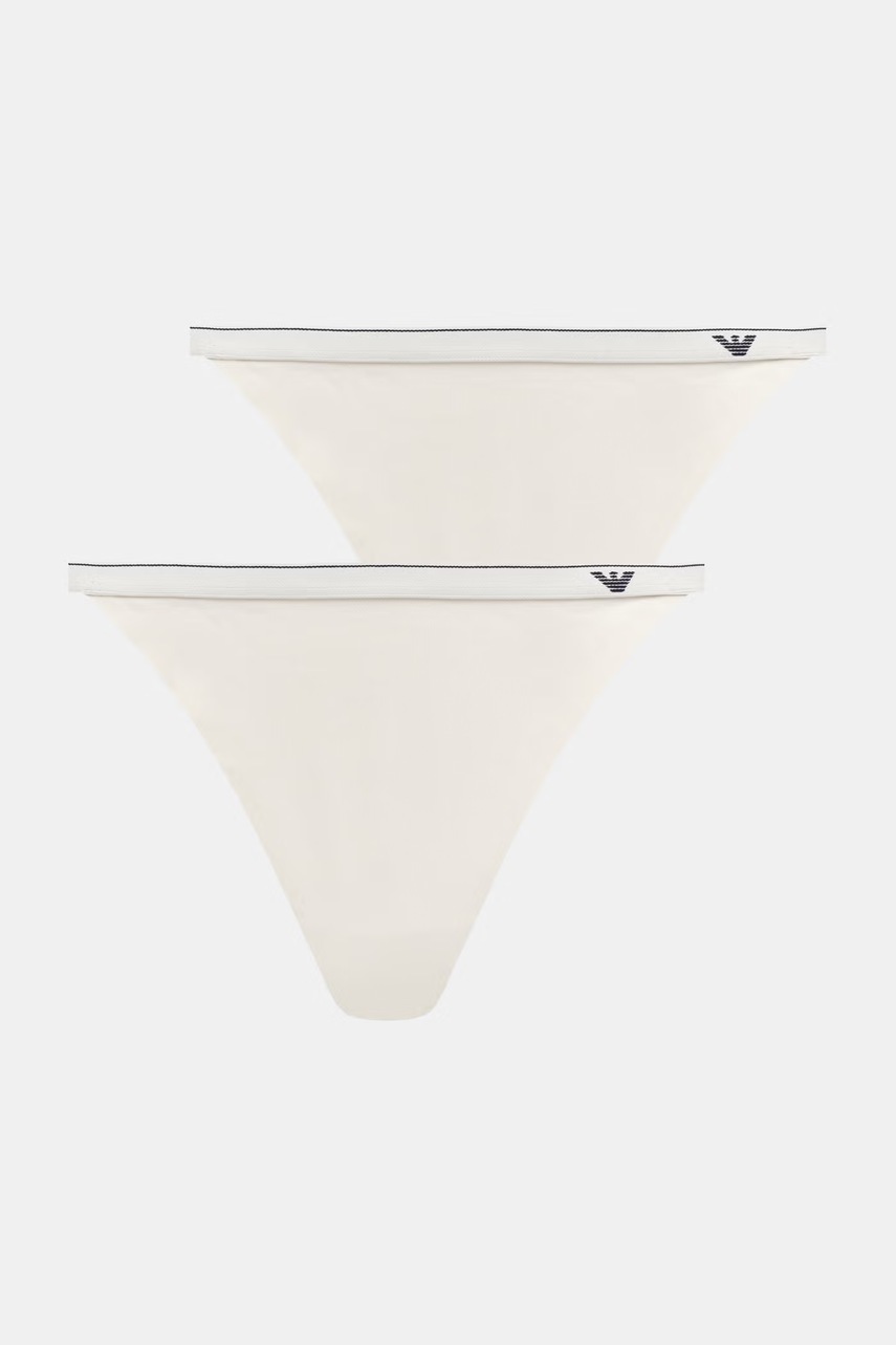 Emporio Armani Underwear tanga dámské bavlněné s elastanem 2-pack