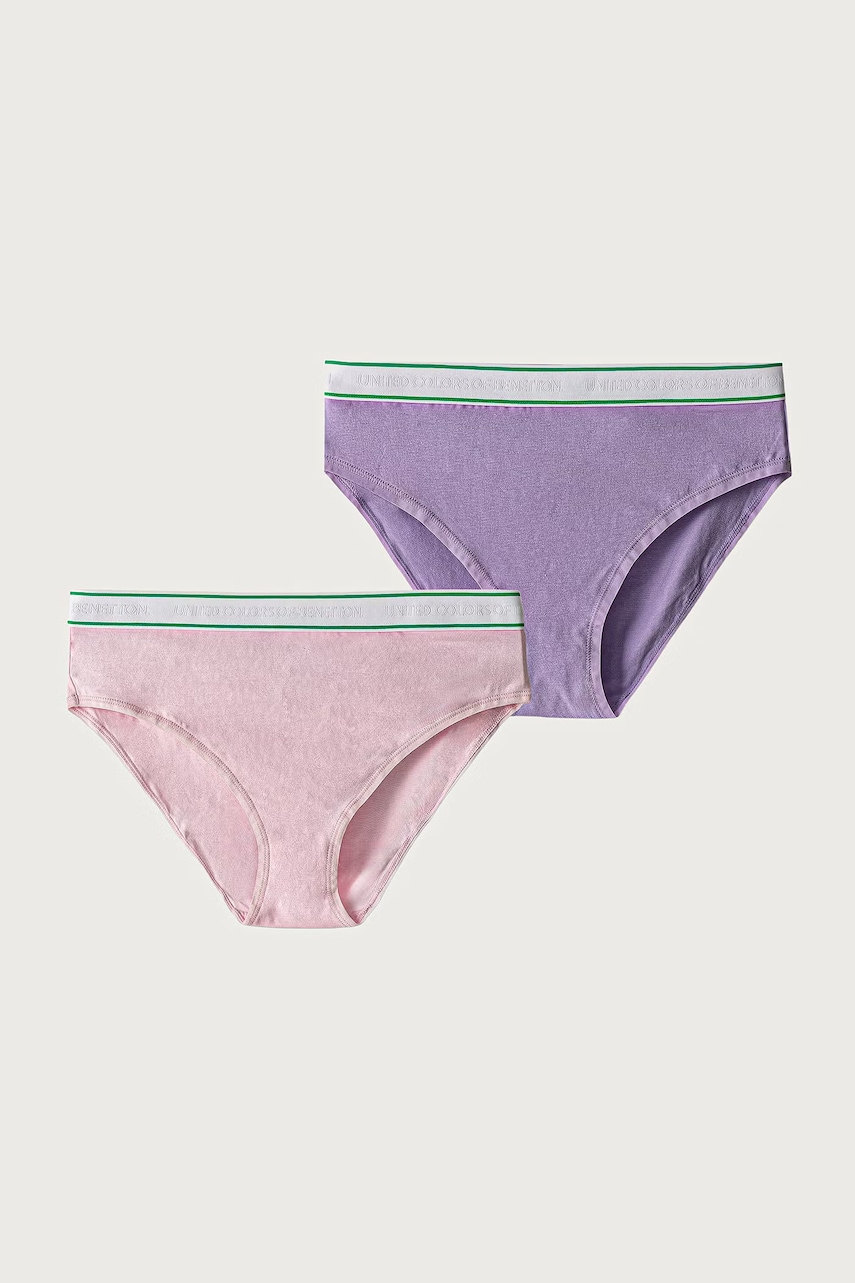 United Colors of Benetton  nohavičky detské bavlnené s elastanom 2-pak