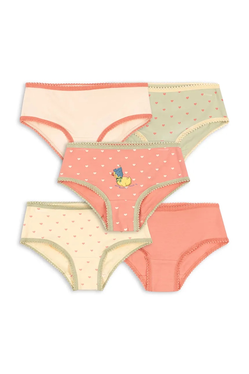Konges Sløjd dámske nohavičky detské bavlnené s elastanom BASIC 5 PACK GIRL UNDERPANTS GOTS 5-pak