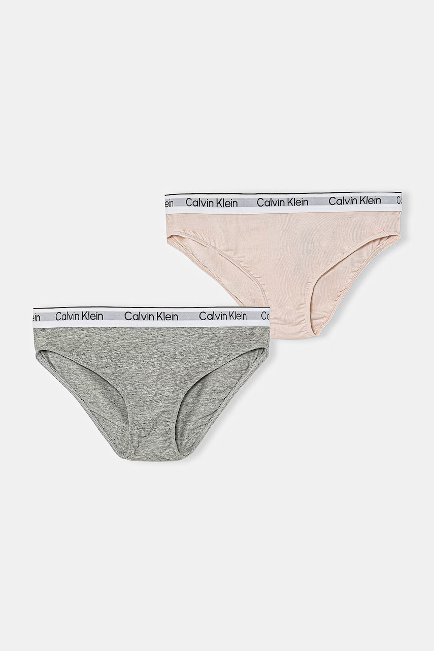Levně Calvin Klein Underwear kalhotky dětské bavlněné s elastanem 2-pack