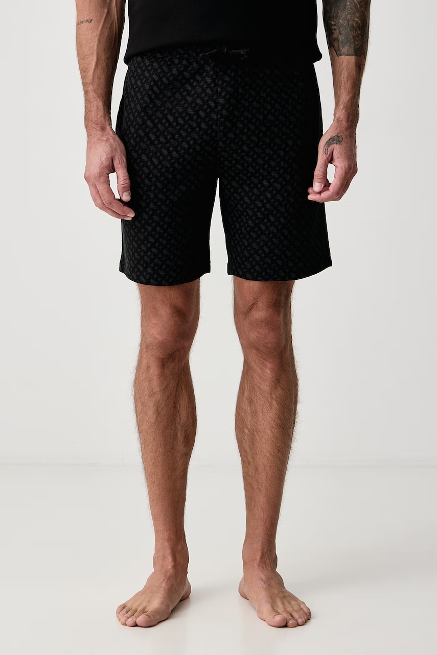 BOSS  pyžamové šortky pánske s bavlnou WaffleAOP Shorts