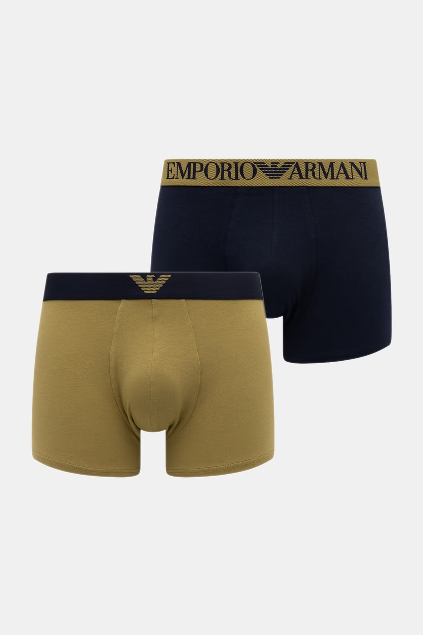 Emporio Armani Underwear bokserki dopasowane męskie bawełniane z elastanem
