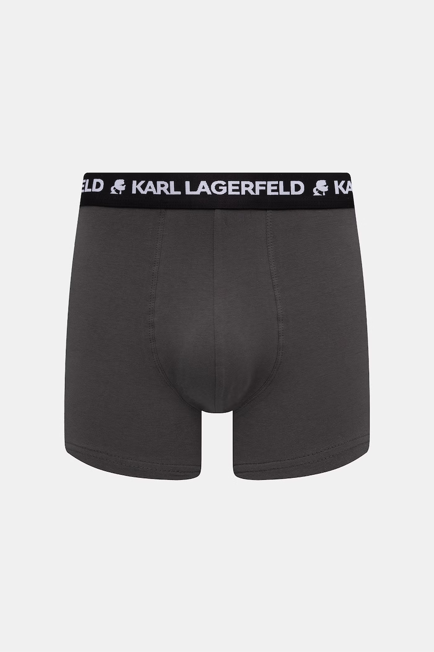 Karl Lagerfeld priliehavé boxerky pánske bavlnené s elastanom MONOGRAM 3-pak