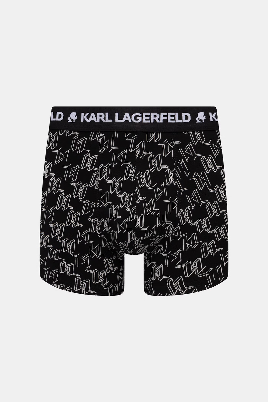 Karl Lagerfeld priliehavé boxerky pánske bavlnené s elastanom MONOGRAM 3-pak