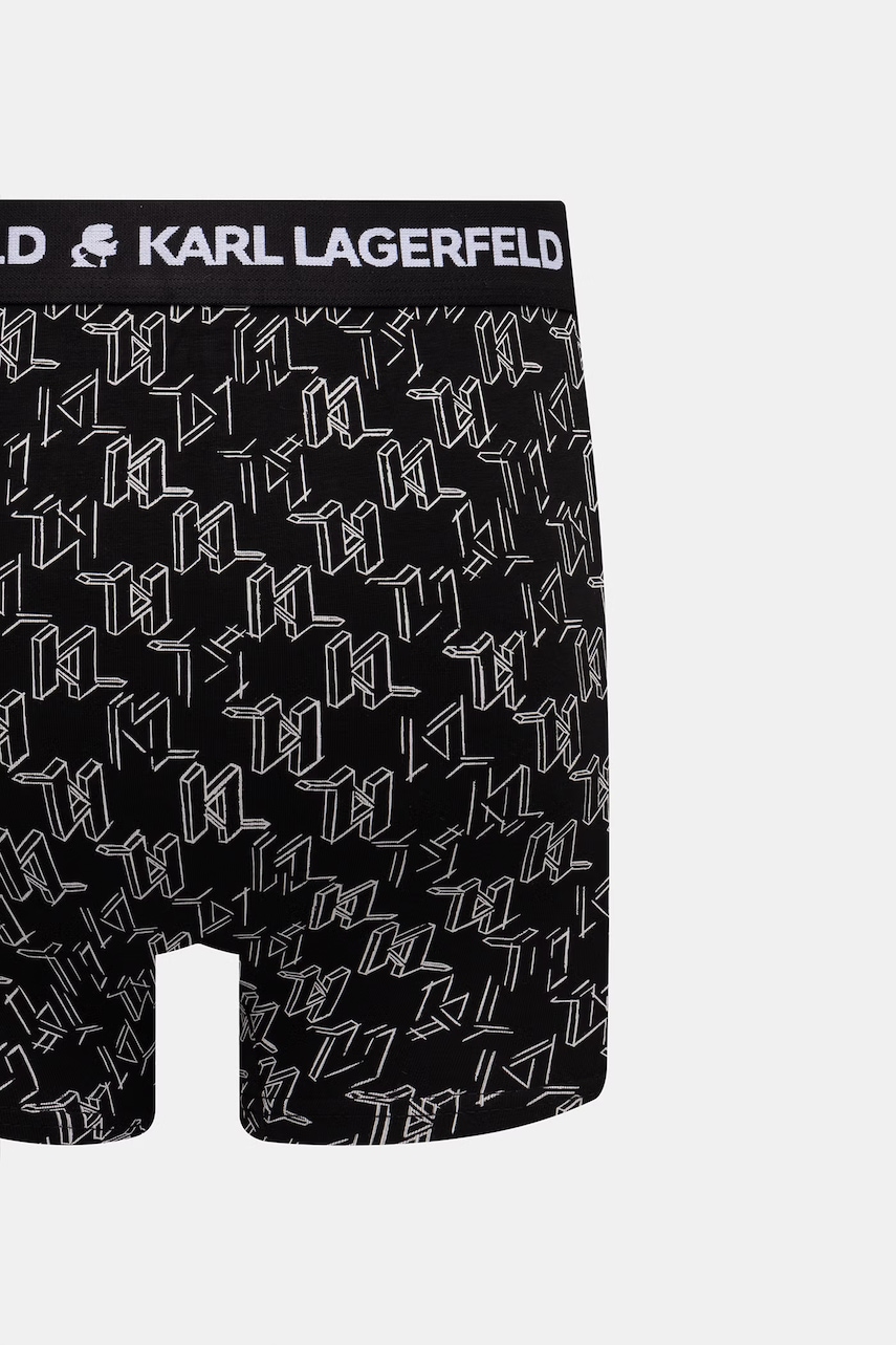 Karl Lagerfeld priliehavé boxerky pánske bavlnené s elastanom MONOGRAM 3-pak
