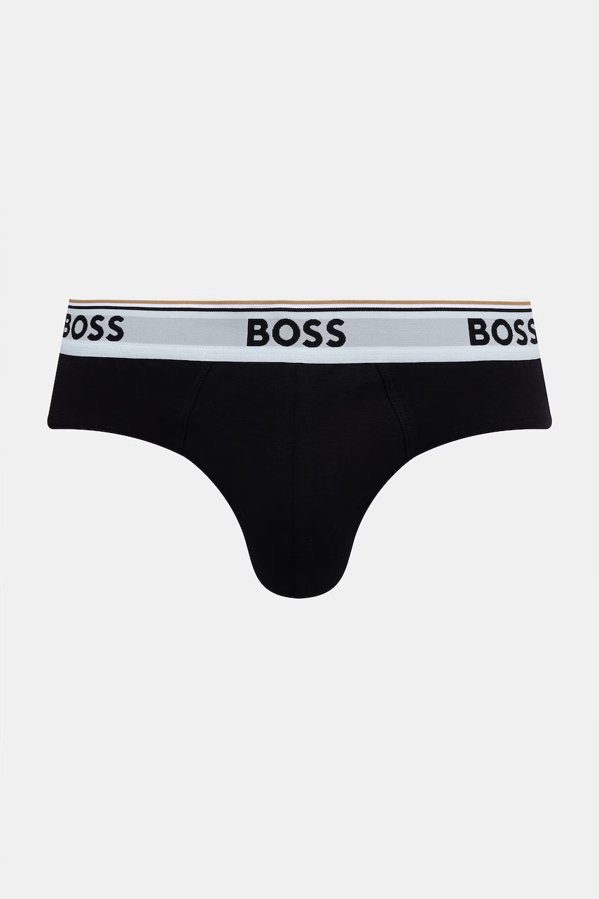 BOSS slipy pánske bavlnené s elastanom Brief 3-pak