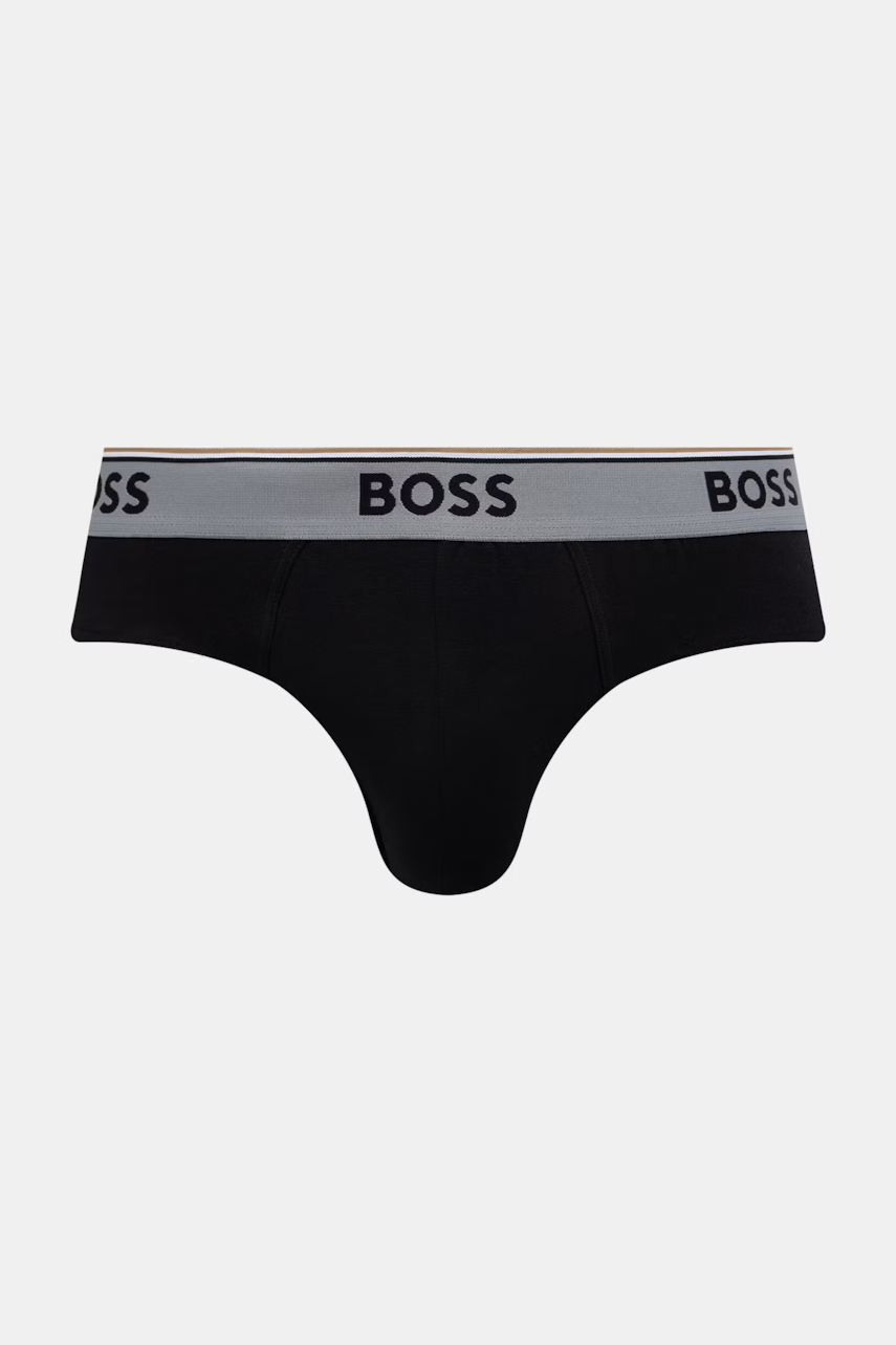 BOSS slipy pánske bavlnené s elastanom Brief 3-pak