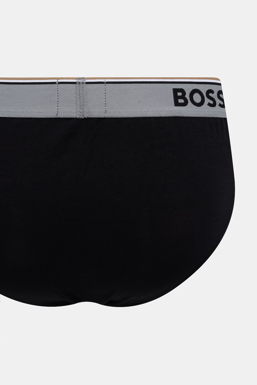 BOSS slipy pánske bavlnené s elastanom Brief 3-pak