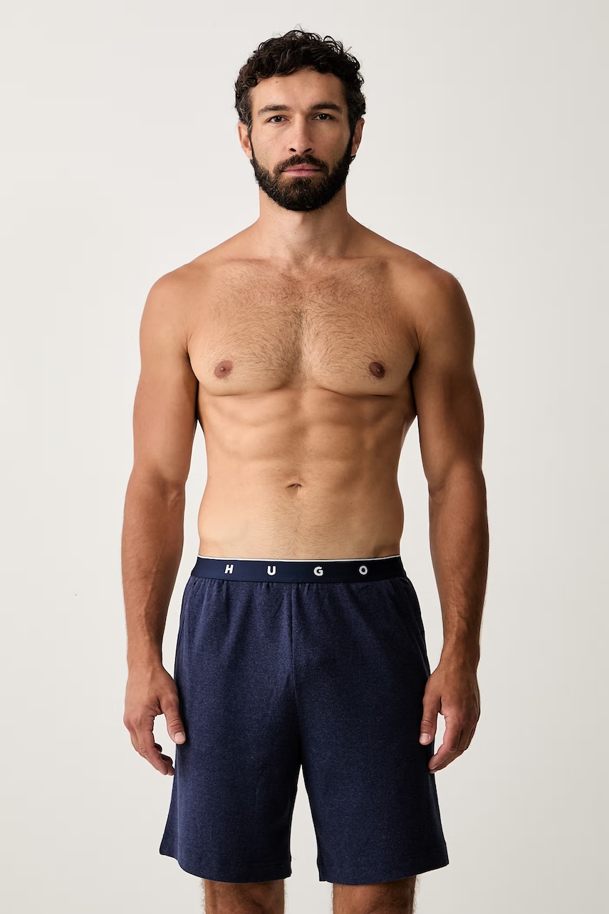 HUGO szorty piżamowe męskie z bawełną AZURI SHORTS