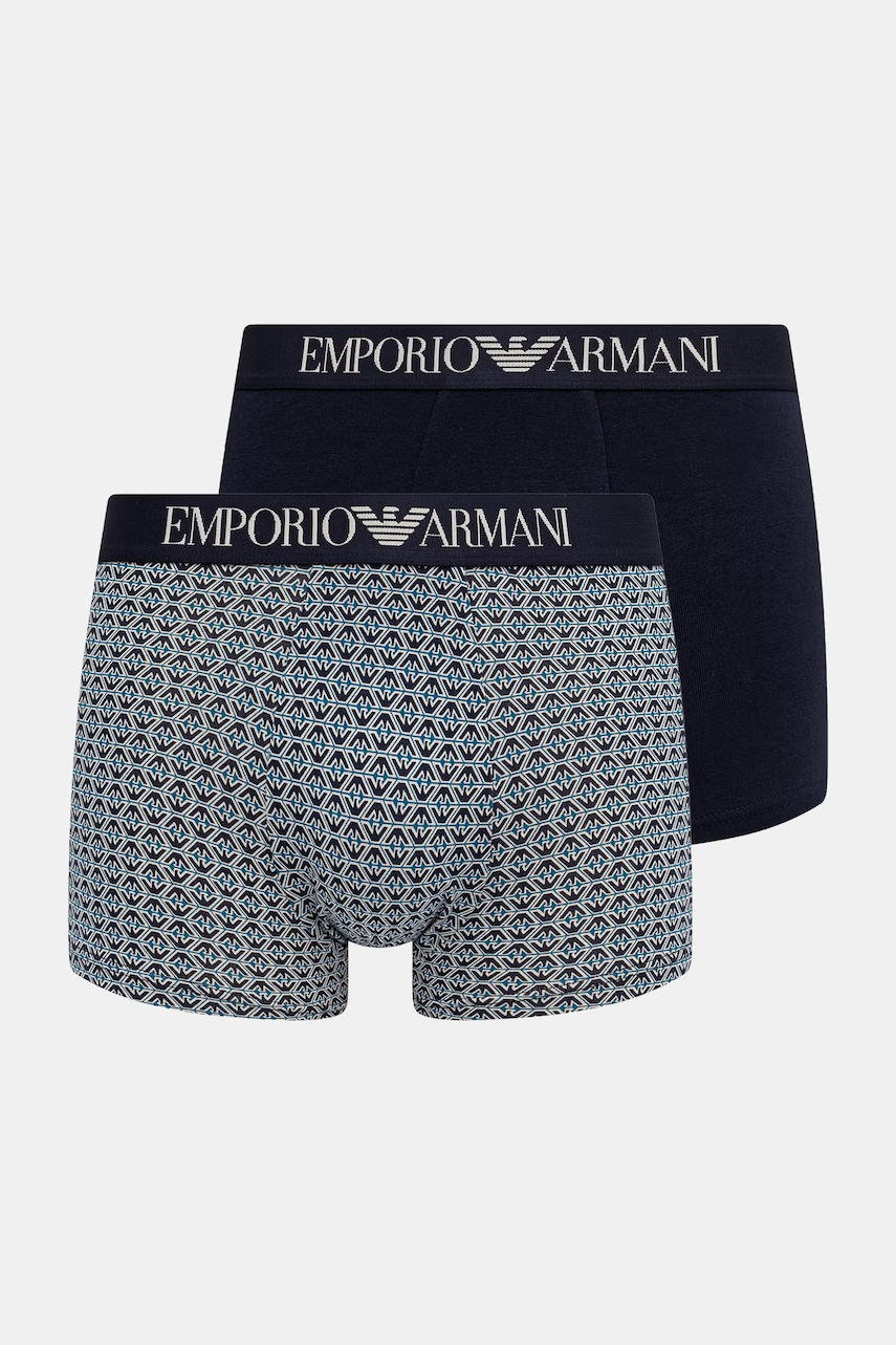 Emporio Armani Underwear bokserki dopasowane męskie bawełniane z elastanem 2-pack