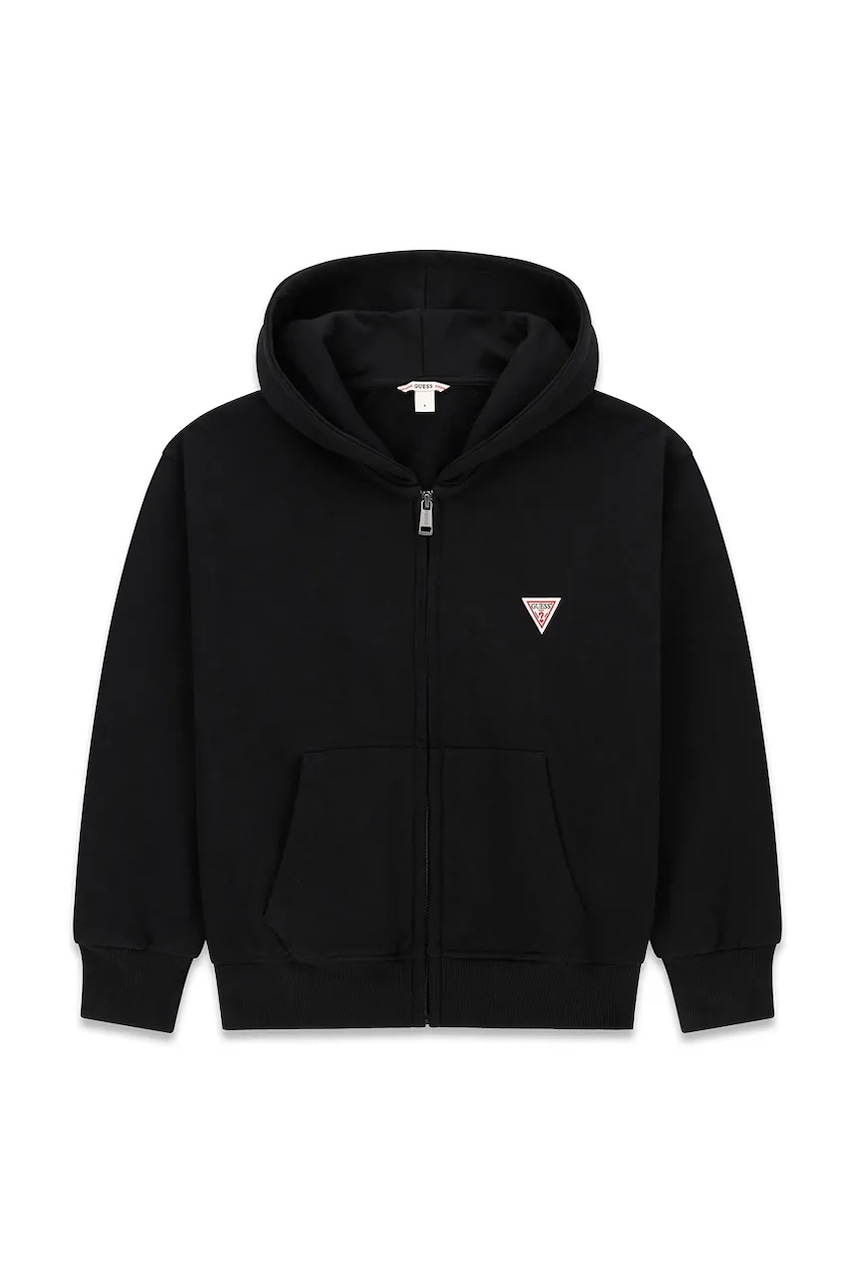 Guess  mikina na zips s kapucňou detská bavlnená