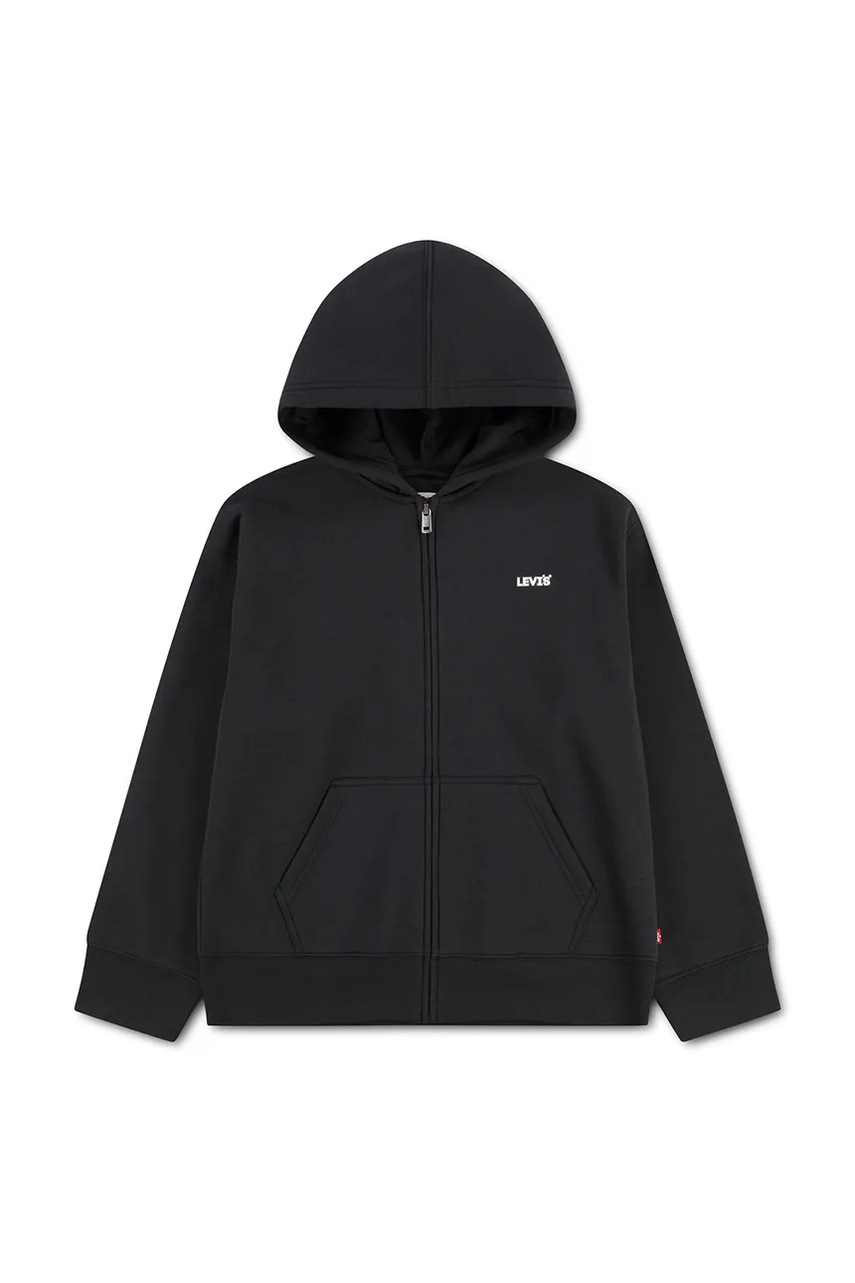Levi's dukserica na zakopčavanje sa kapuljačom za djecu s pamukom ESSENTIAL HOODIE