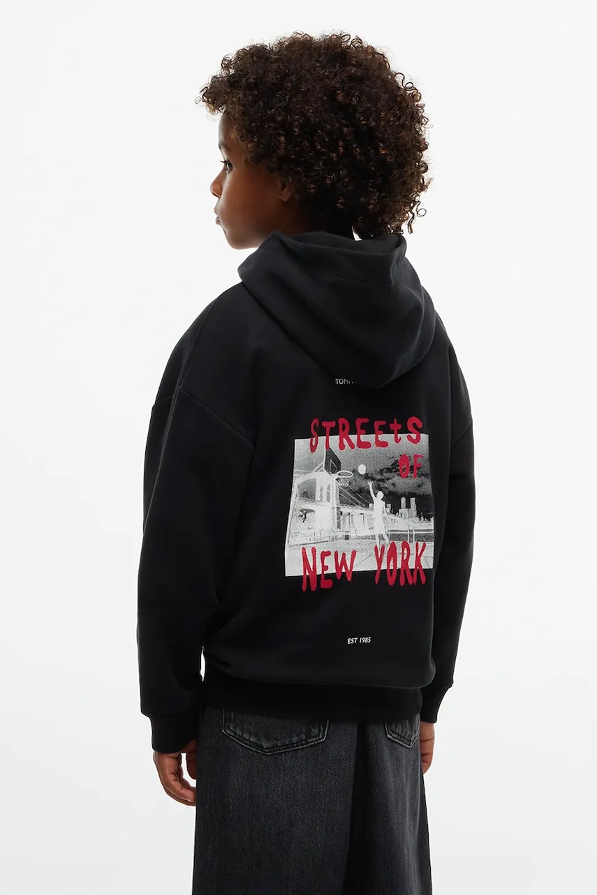 Tommy Hilfiger  mikina s kapucňou detská s bavlnou