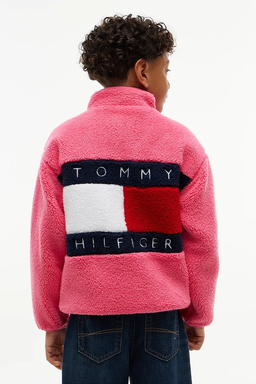 Tommy Hilfiger mikina na zips detská flísová
