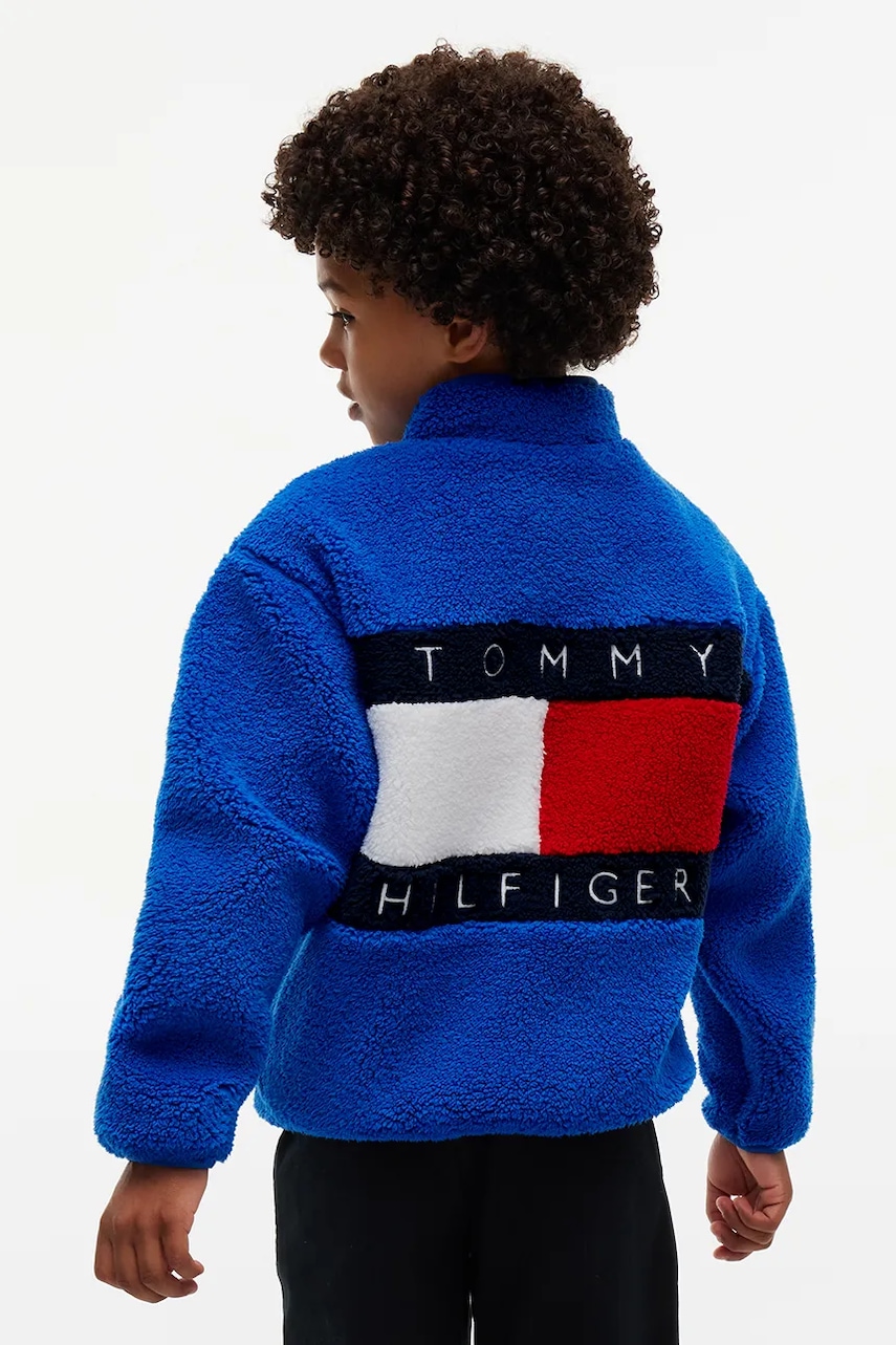 Tommy Hilfiger mikina na zips detská flísová