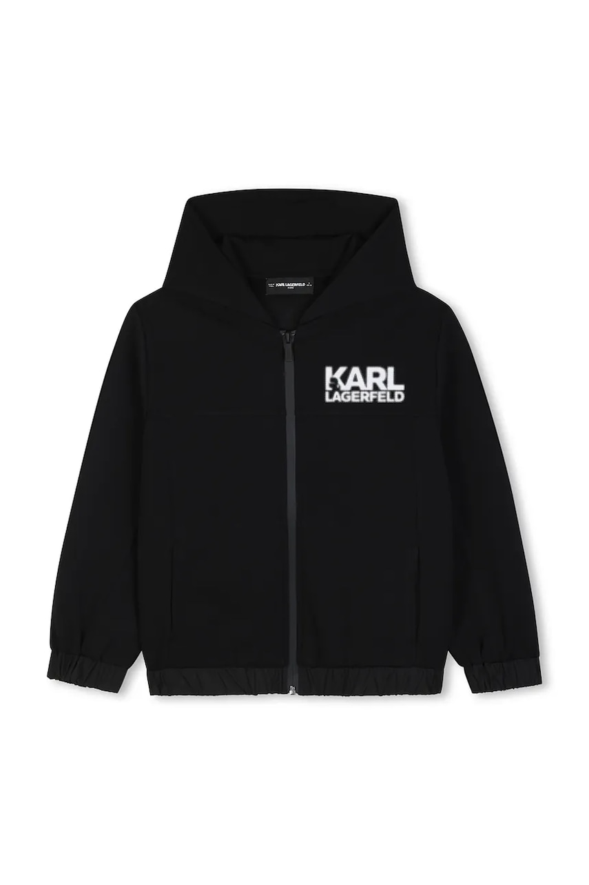 Karl Lagerfeld dukserica na zakopčavanje sa kapuljačom za djecu