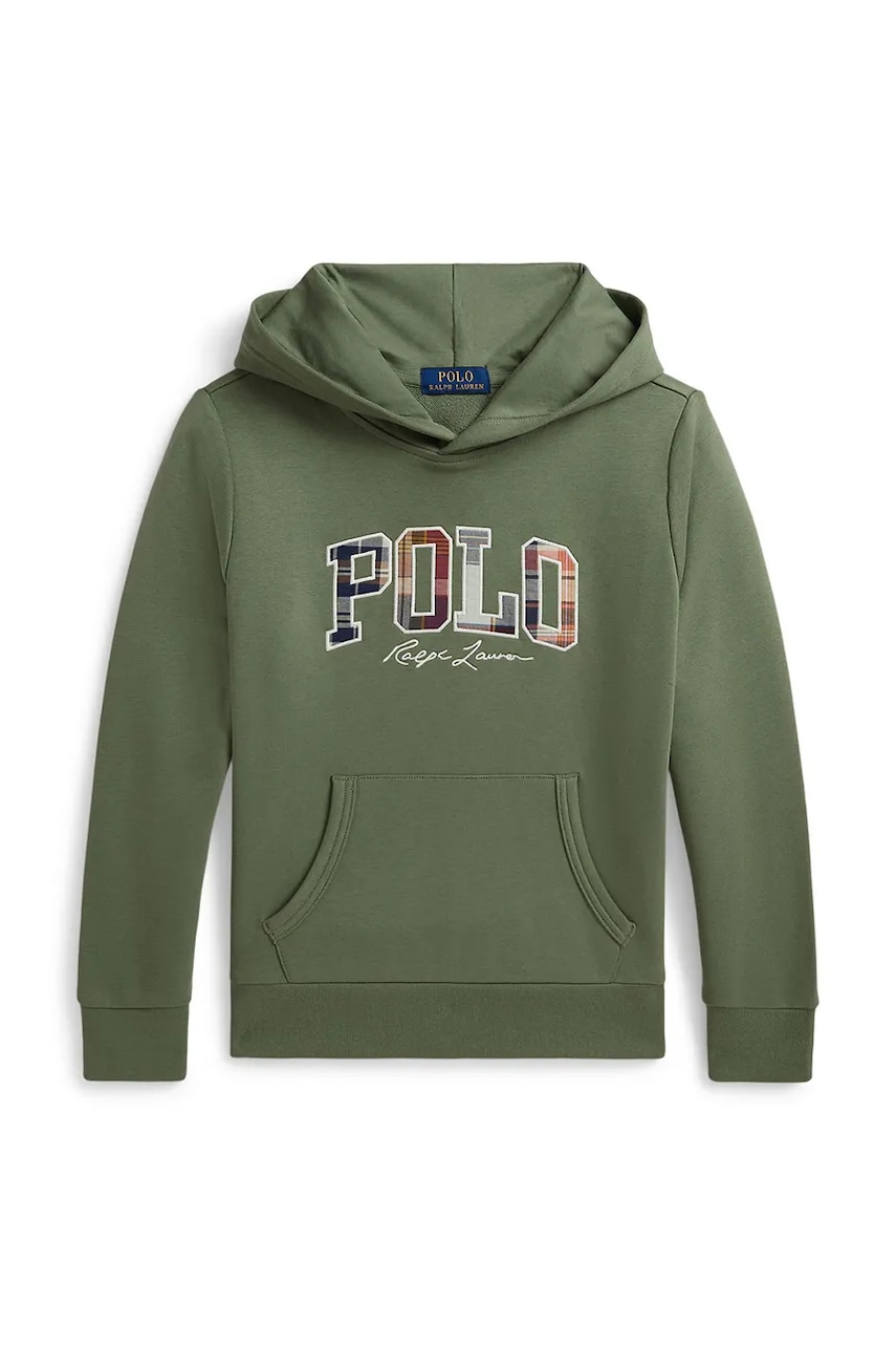 Polo Ralph Lauren hanorac cu glugă pentru copii cu bumbac