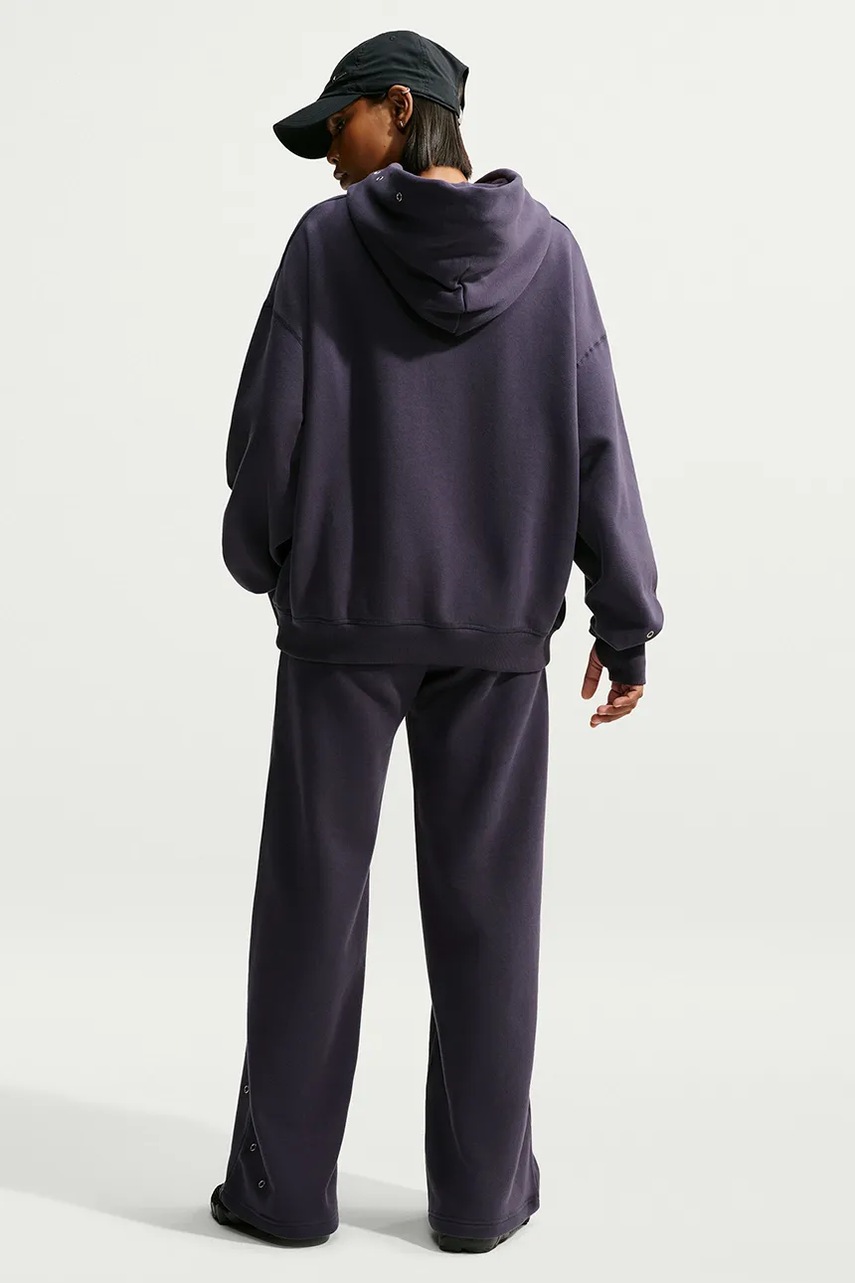 Nike Sportswear  суичър с качулка дамски с памук Studio Fleece