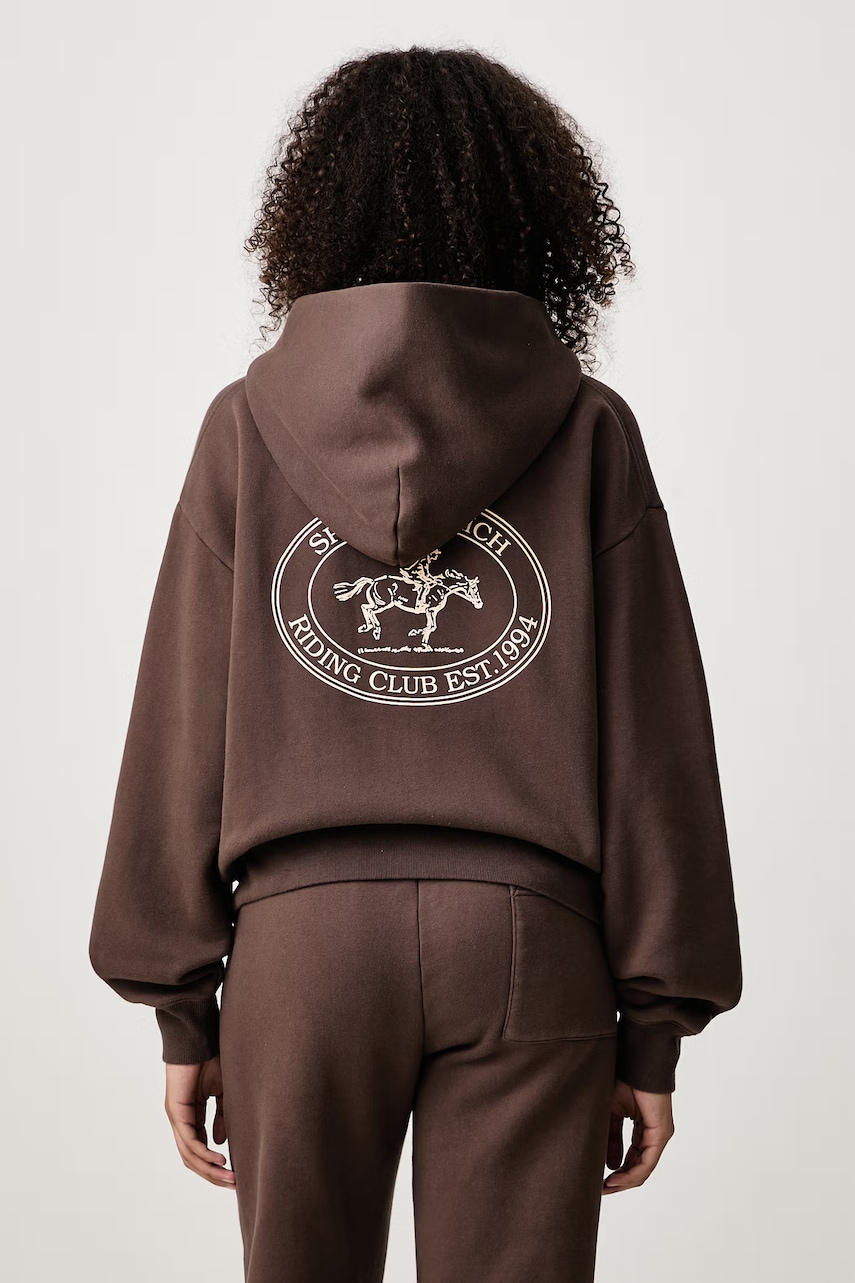 Sporty & Rich  Riding Club hanorac cu glugă din bumbac pentru femei