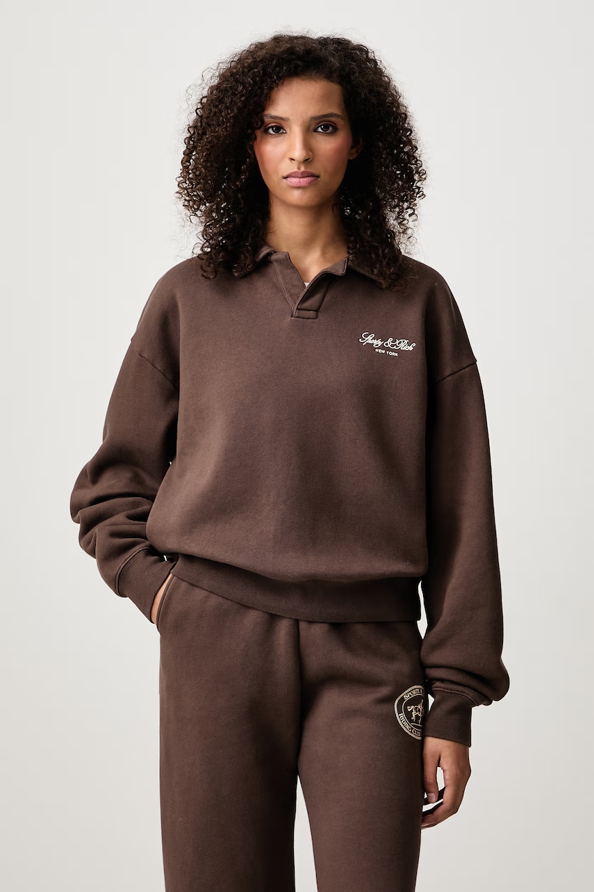 Sporty & Rich  Vendome Script hanorac din bumbac pentru femei