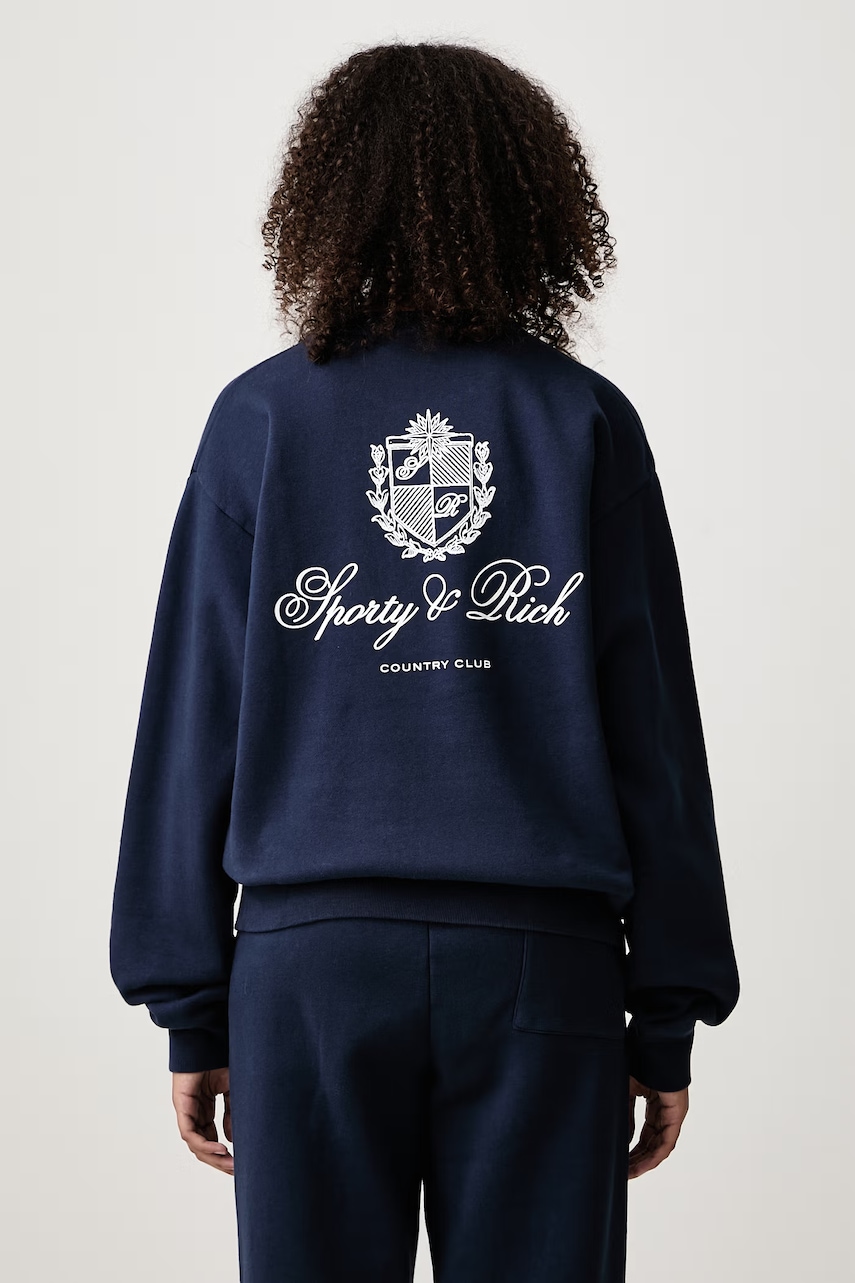 Sporty & Rich  Club Script hanorac din bumbac pentru femei
