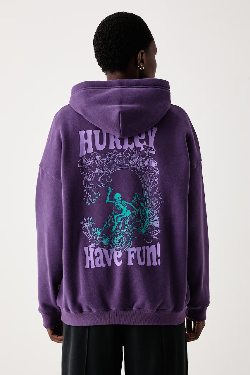 Hurley  mikina s kapucňou dámska s bavlnou