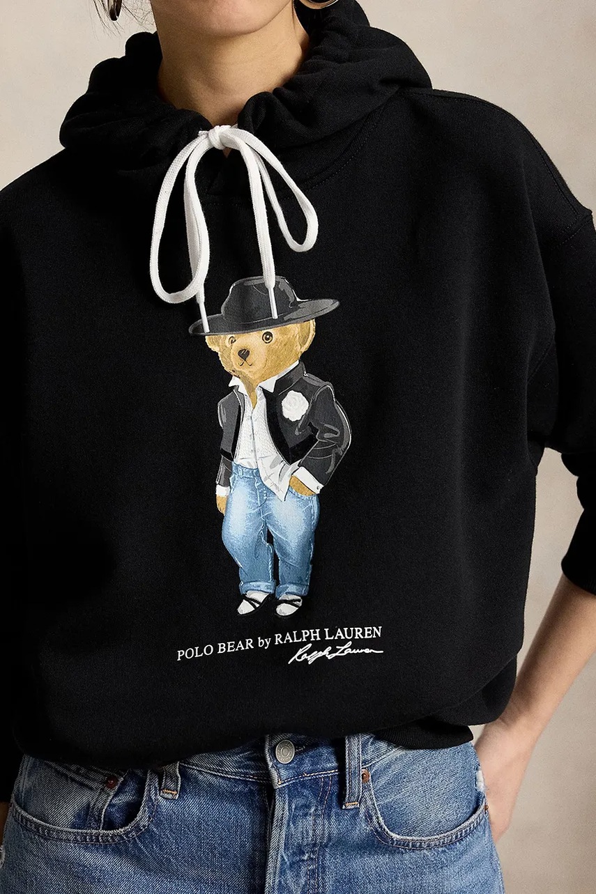 Polo Ralph Lauren Polo Ralph Lauren μπλούζα με κουκούλα γυναικεία με βαμβάκι - 4