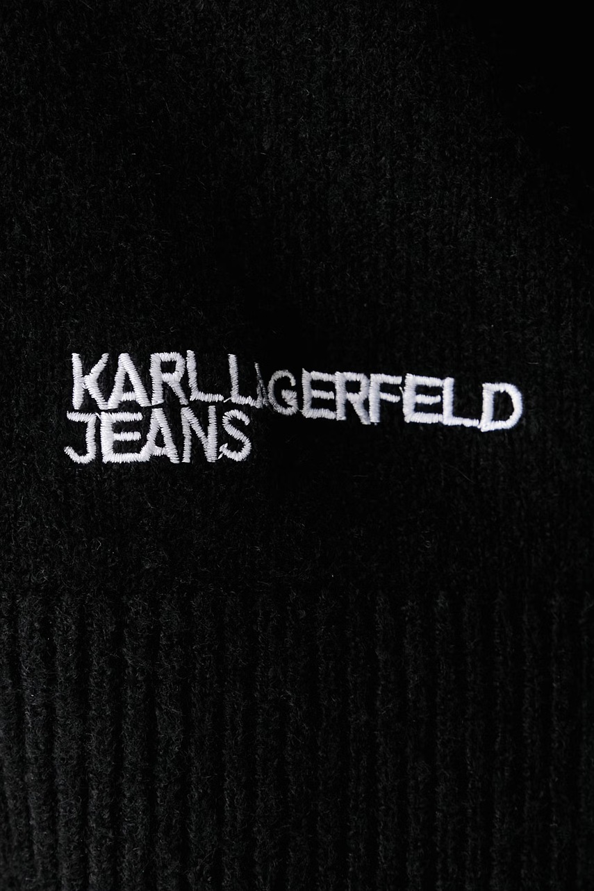 Karl Lagerfeld Jeans Karl Lagerfeld Jeans ζακέτα γυναικεία με πρόσμιξη μαλλιού - 5