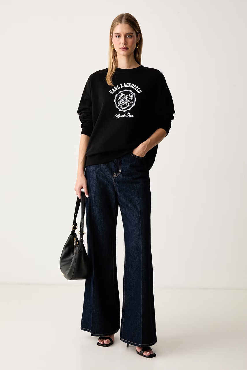 Karl Lagerfeld Karl Lagerfeld μπλούζα oversize γυναικεία με βαμβάκι - 2