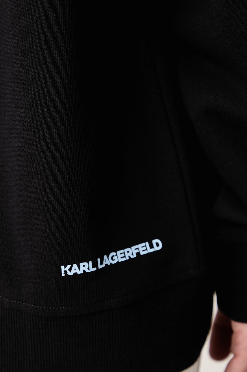 Karl Lagerfeld Karl Lagerfeld Μπλούζα με κουκούλα γυναικεία βαμβακερή - 5