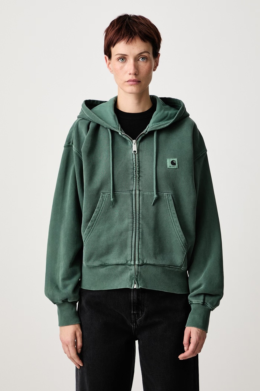 Carhartt WIP  Hooded Nelson Jacket hanorac cu fermoar din bumbac pentru femei