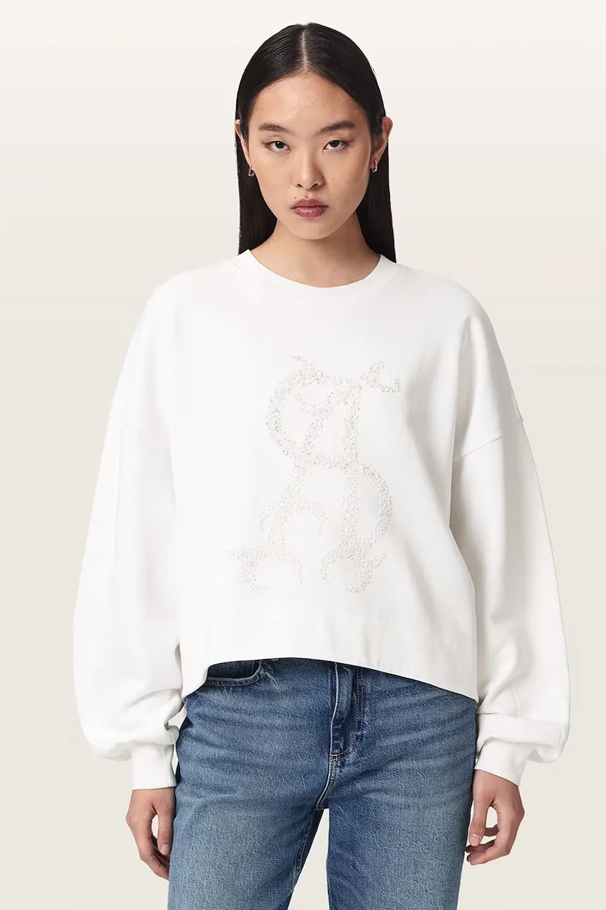 AllSaints  hanorac pentru femei din bumbac REFLEX LILA