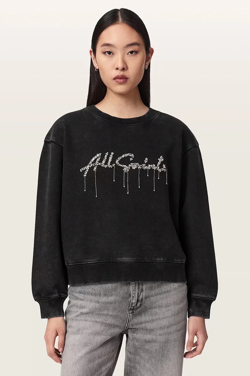 AllSaints  hanorac pentru femei din bumbac CHAINS PIPPA