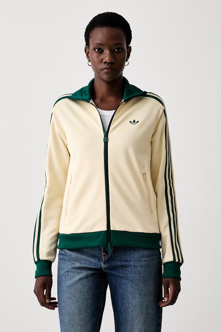 adidas Originals hanorac cu fermoar pentru femei cu bumbac