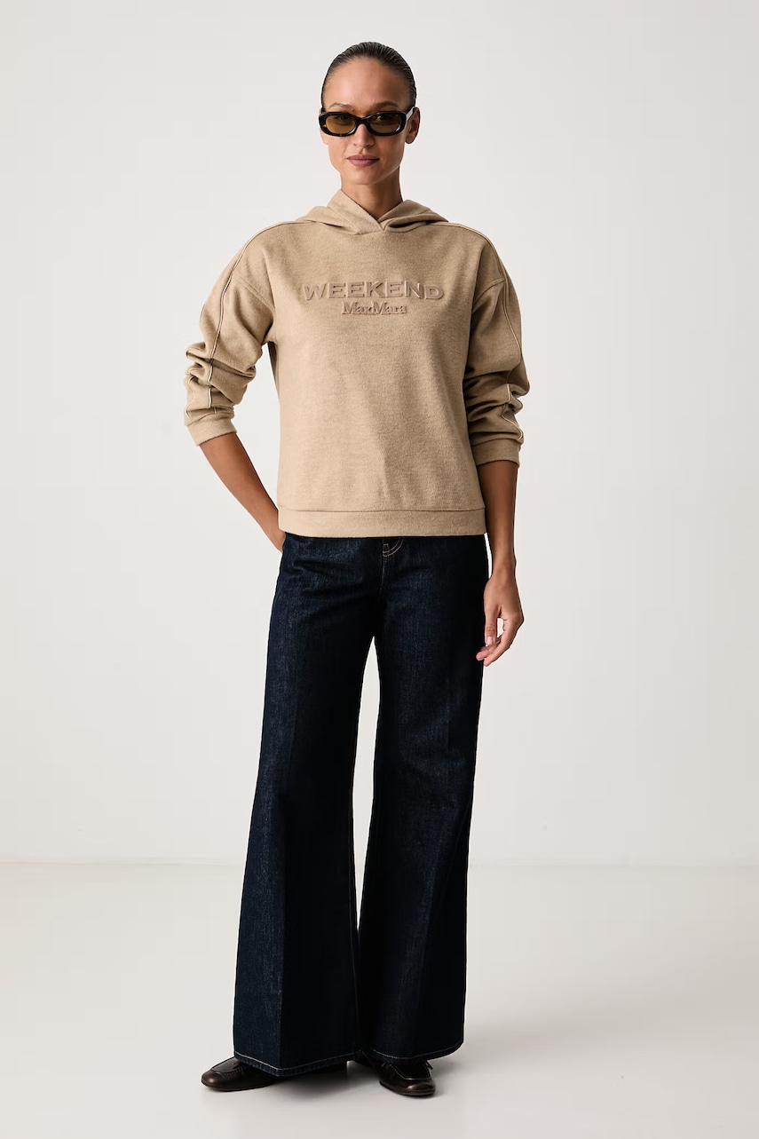 Weekend Max Mara  суичър с качулка дамски с добавена вълна WKDVETRINO