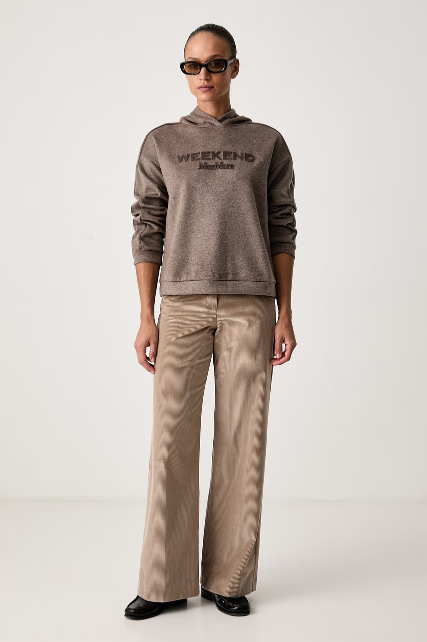Weekend Max Mara μπλούζα με κουκούλα γυναικεία με πρόσμιξη μαλλιού WKDVETRINO