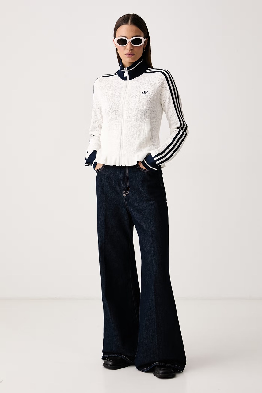 adidas Originals  суичър с цип дамски с вискоза