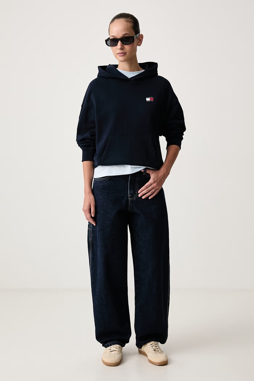 Tommy Jeans  суичър с цип дамски от памук