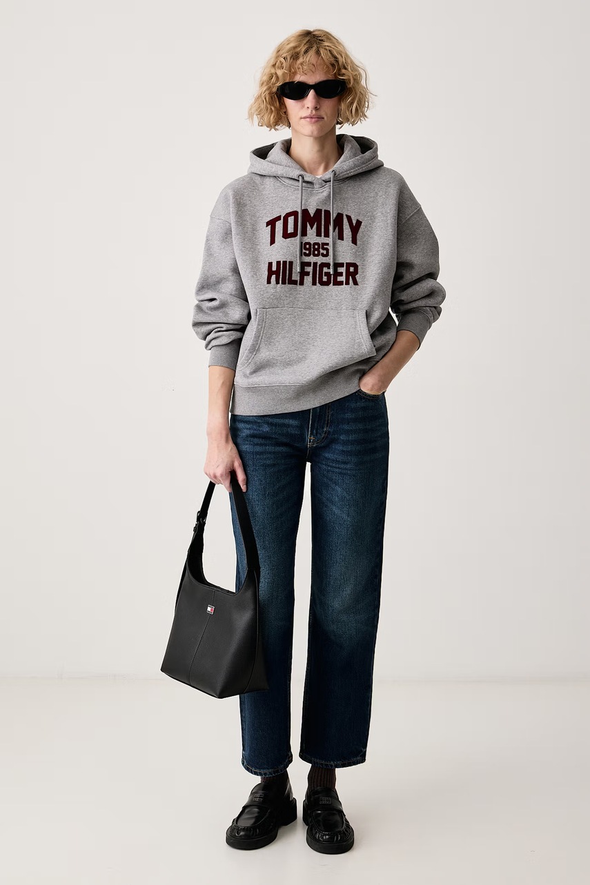 Tommy Hilfiger  суичър с качулка дамски с памук