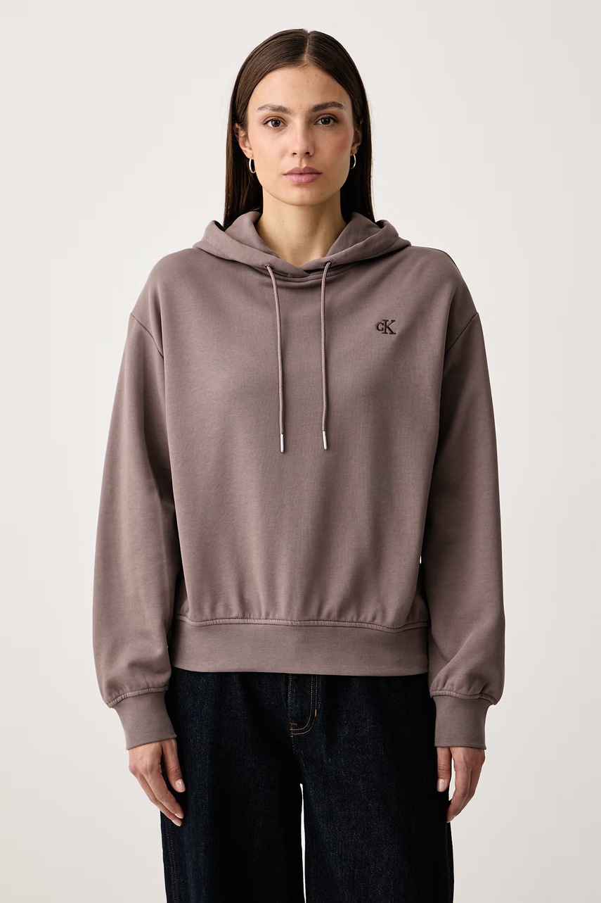 Calvin Klein Jeans  mikina s kapucňou dámska s bavlnou