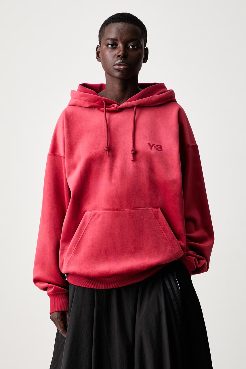 Y-3 VC HOODIE bluza z kapturem welurowa damska