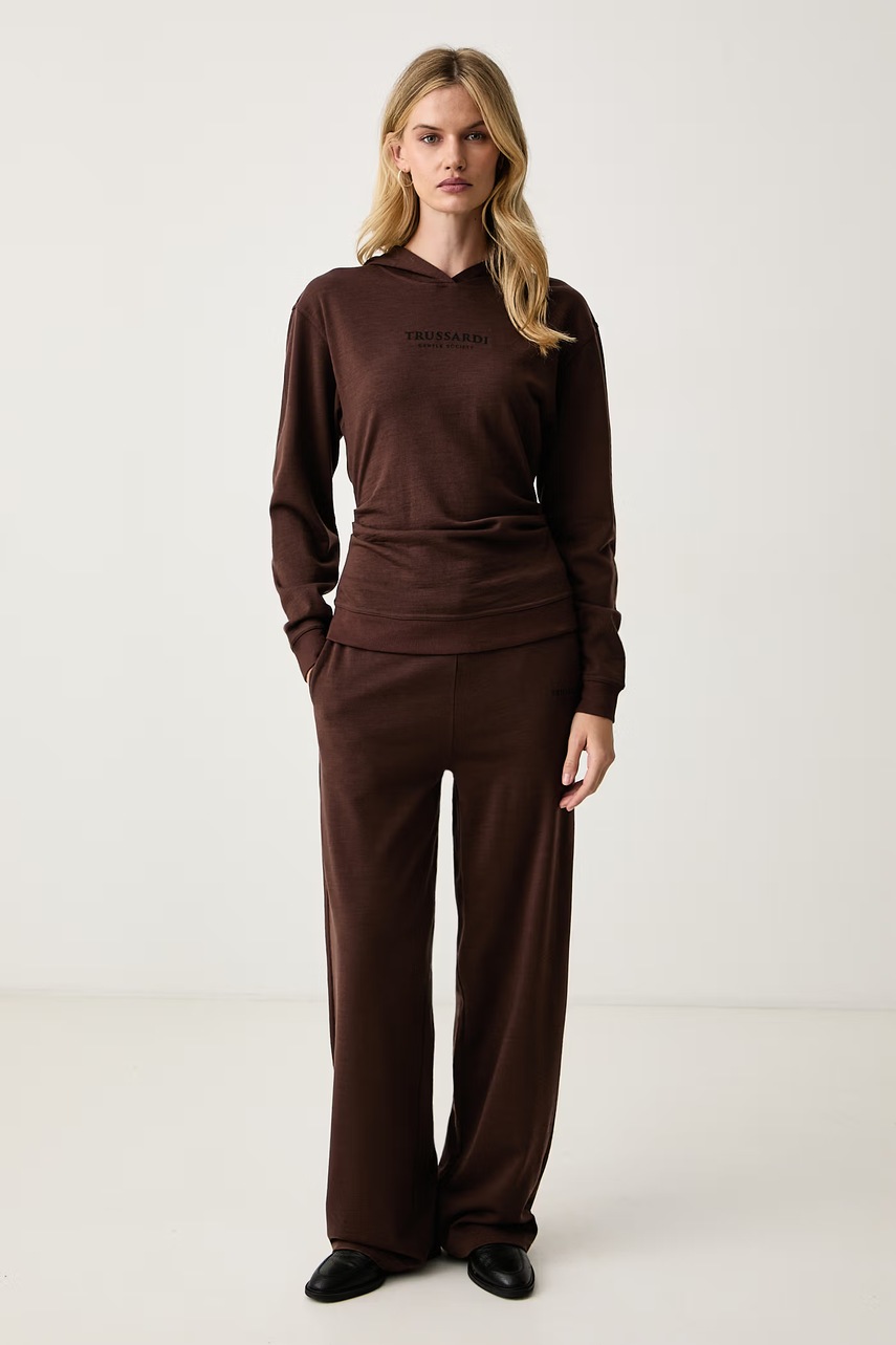 Trussardi Trussardi μπλούζα με κουκούλα γυναικεία μάλλινη - 2
