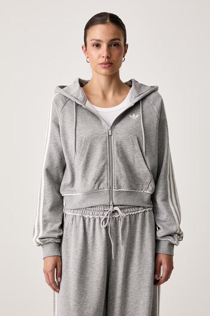 adidas Originals  mikina na zips s kapucňou dámska bavlnená