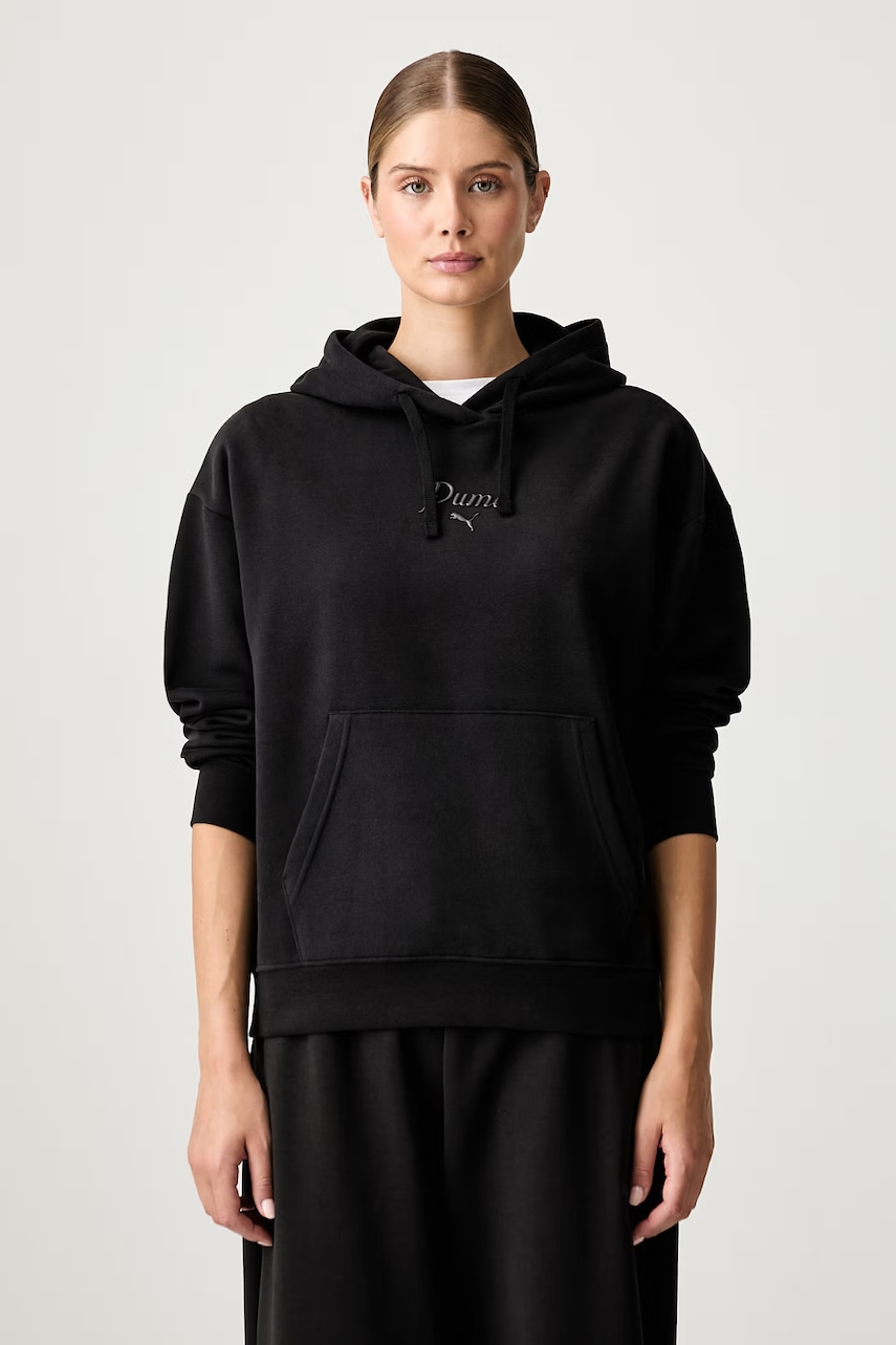 Puma bluza z kapturem damska z bawełną Essentials
