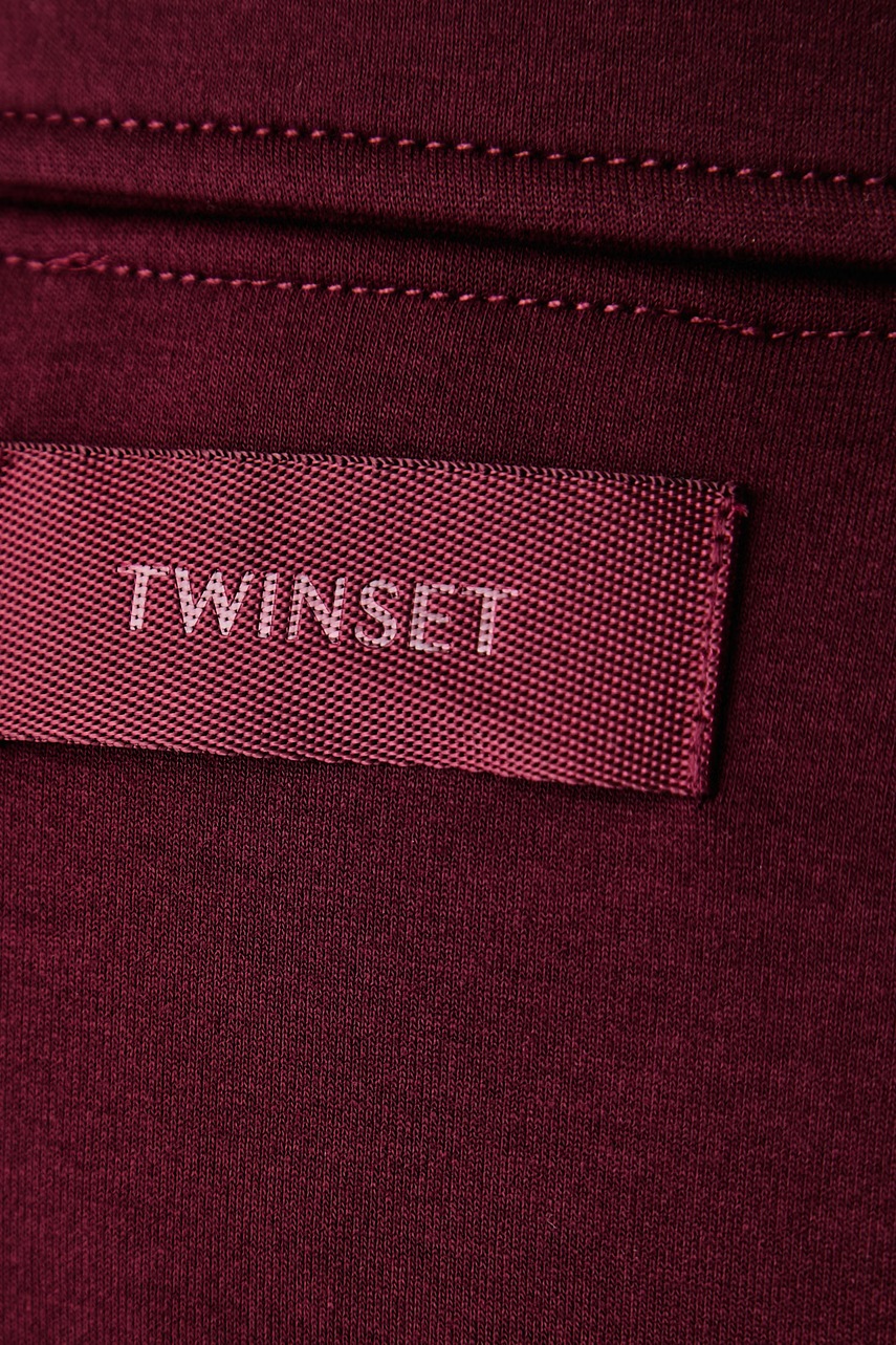Twinset Twinset μπλούζα με κουμπιά γυναικεία με βισκόζη - 5