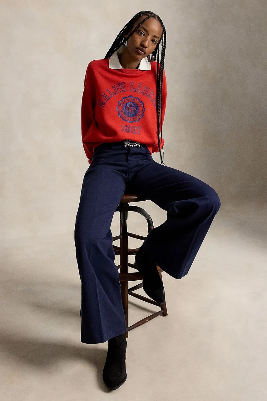 Polo Ralph Lauren Polo Ralph Lauren μπλούζα γυναικεία με βαμβάκι - 3